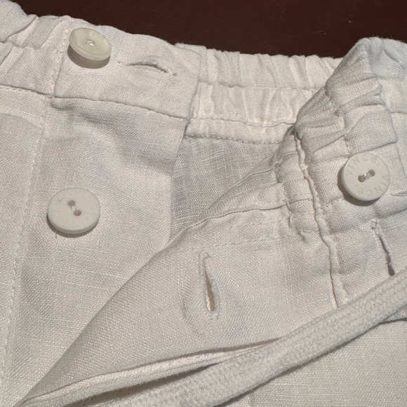 Vince White Linen Drawstring Button Fly Shorts 4” Inch Inseam size Medium EUC - Picture 5 of 15